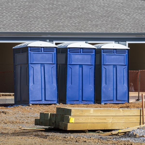 how often are the porta potties cleaned and serviced during a rental period in Harlowton Montana